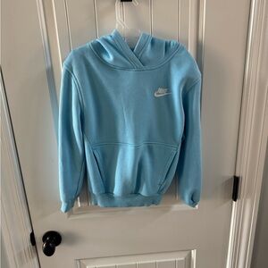 Nike Sky Blue Hoodie with White Logo